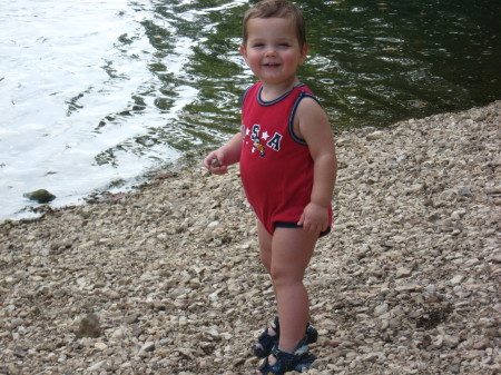 Benjamin at the river.