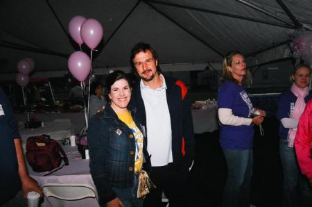 Julie and David Arquette at the Komen Race