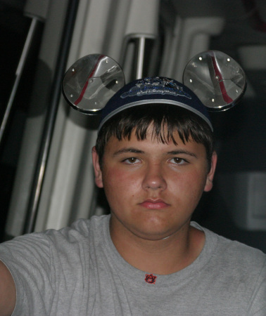 jon on mono rail at epcot center, fl