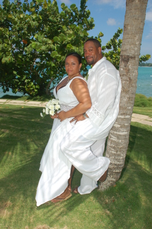 In Jamaica renewing wedding vows  15 years