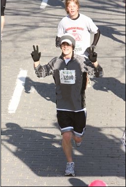 Jamie running the 2010 Richmond marathon