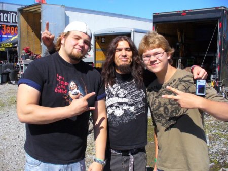 Me and my cousin backstage with MachineHead