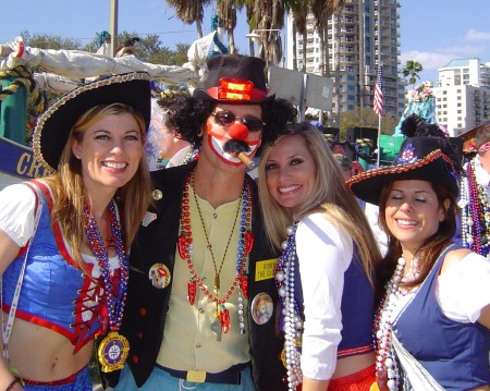 Risky the Clown at Gasparilla Parade in Tampa