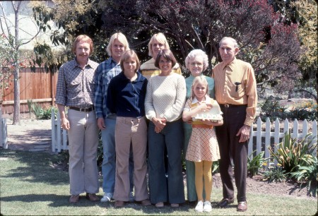 family with the Losson grandparents in 1977
