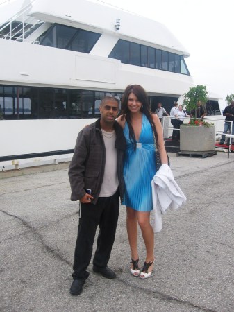 Amit and I at the boat cruise
