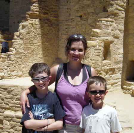 me and my boys at Mesa Verde
