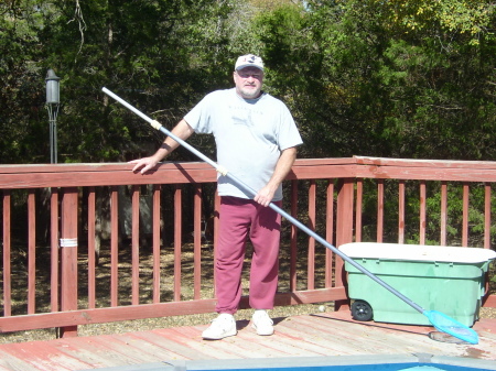 Me cleaning Pool