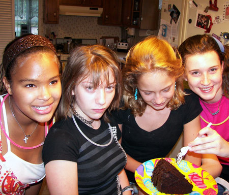 Hayley and her Friends at her 13th. Birthday P