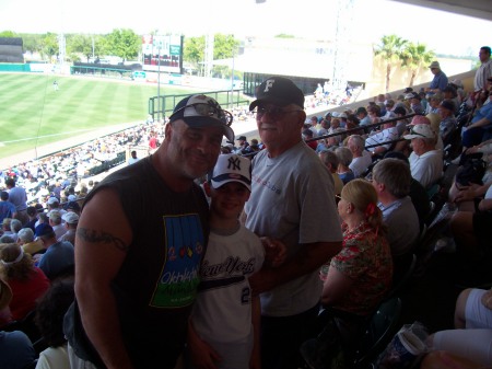 yankees game at Legends field with dad