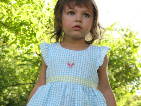 Bria in her Easter dress