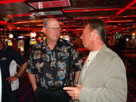 David and Steve in casino on the cruise.