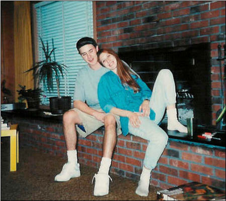 David and me at home in the early 1990s