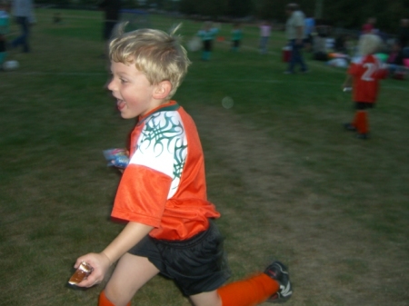 Christopher playing soccer 2007