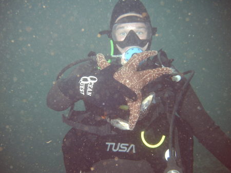 My son With a starfish