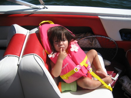 Vanessa on Dads boat