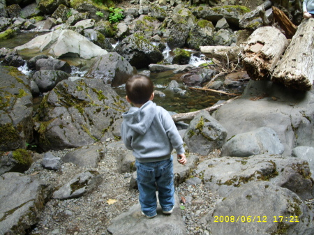 Roman at the waterfall