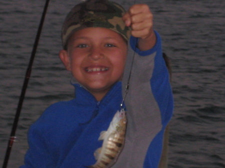 Tyler fishing at sunset