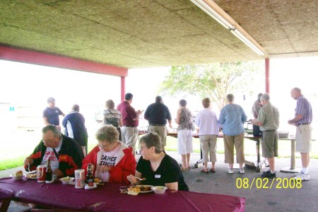 The line for the food