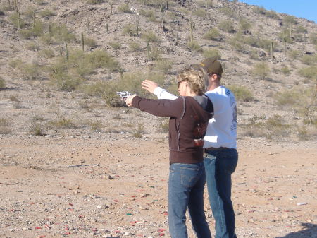 Shooting in the desert with Taylor