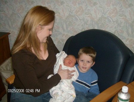 Julie, Baby Bradley and Aidan