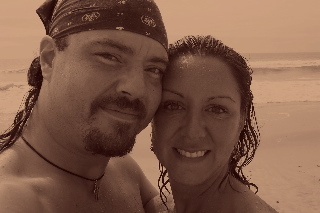 Brent and I at the beach in RI