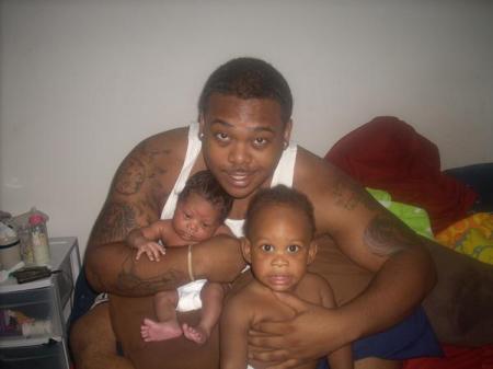 My son-in-law Reggie and his babies