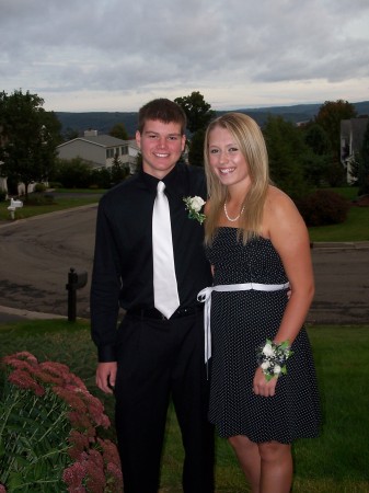 Kelsey and her date Travis - Homecoming 2008