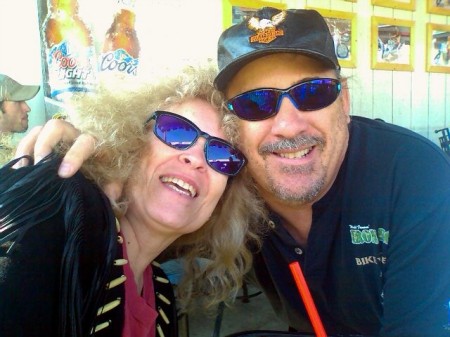 Stan and I at Hooters in GA going to Bike Week