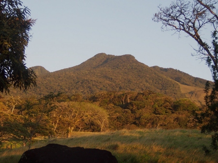 Pasture, jungle, volcano