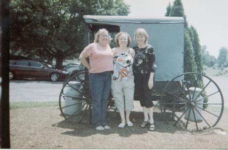 my cousin, aunt and me in the Amish country