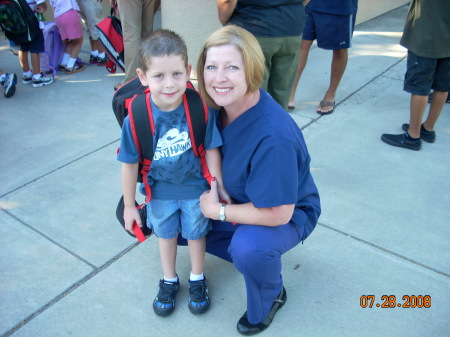 Jakey and I on his first day of school