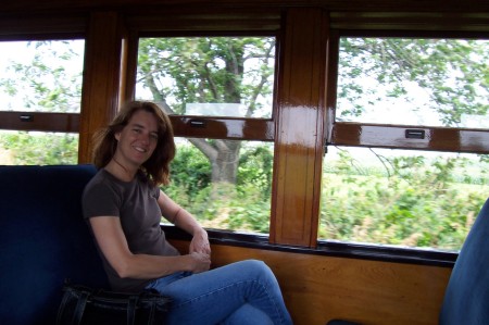 On a train in Amish country, Pennsylvania