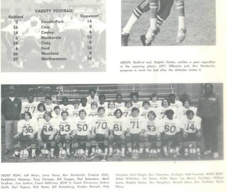 1972 Varsity Football Team