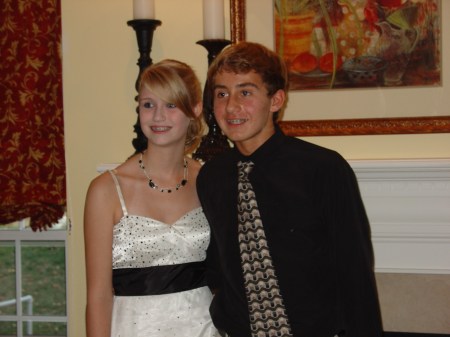Logan with his date at Homecoming