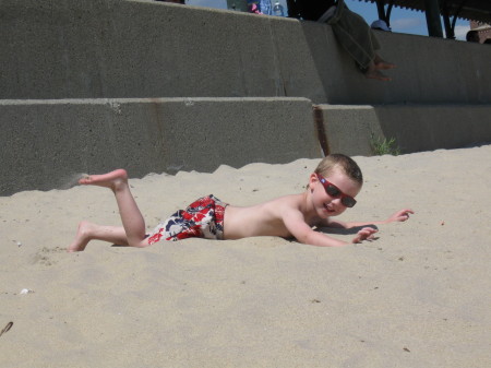 Gavin enjoying the beach