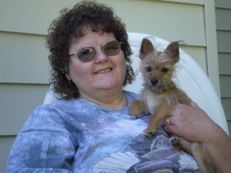 My wife Sandi and "her" dog Stashu.