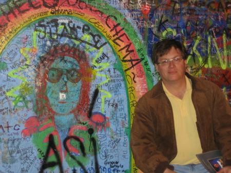 "John Lennon Peace Wall" in Prague