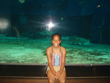 My daughter Tia in Japan at the aquarium