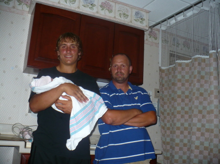 My son Trevor holding Ava and Bryan, my hubby!