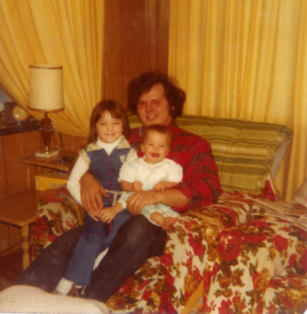 Kenny and daughters 1977