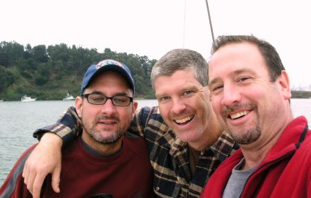 Jim, Rick and Bill Sailing in SF Bay