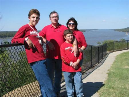 The Lisk family at the Mississippi River