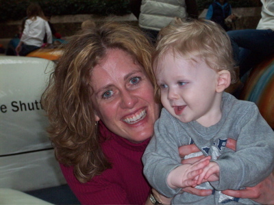 Ayden and I, playing at the mall