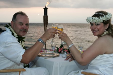 our romantic dinner on the beach...