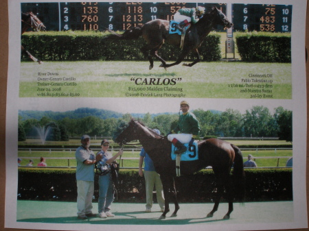 Carlos winning 2008 at Riverdowns