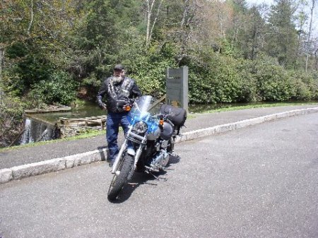 Rest stop by a little waterfall