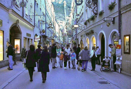Wondering the Street of Salzburg