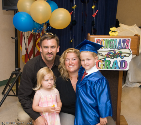 Lucas Family at Jaden's pre-school Graduation