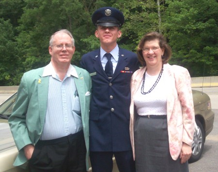 Harry, Greg (airforce) and Joann Lentz