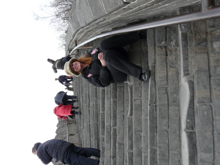 Taking a Break on The Great Wall of China